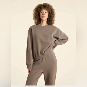 Nudds Classic Crewneck Sweatshirt size S color Mocha